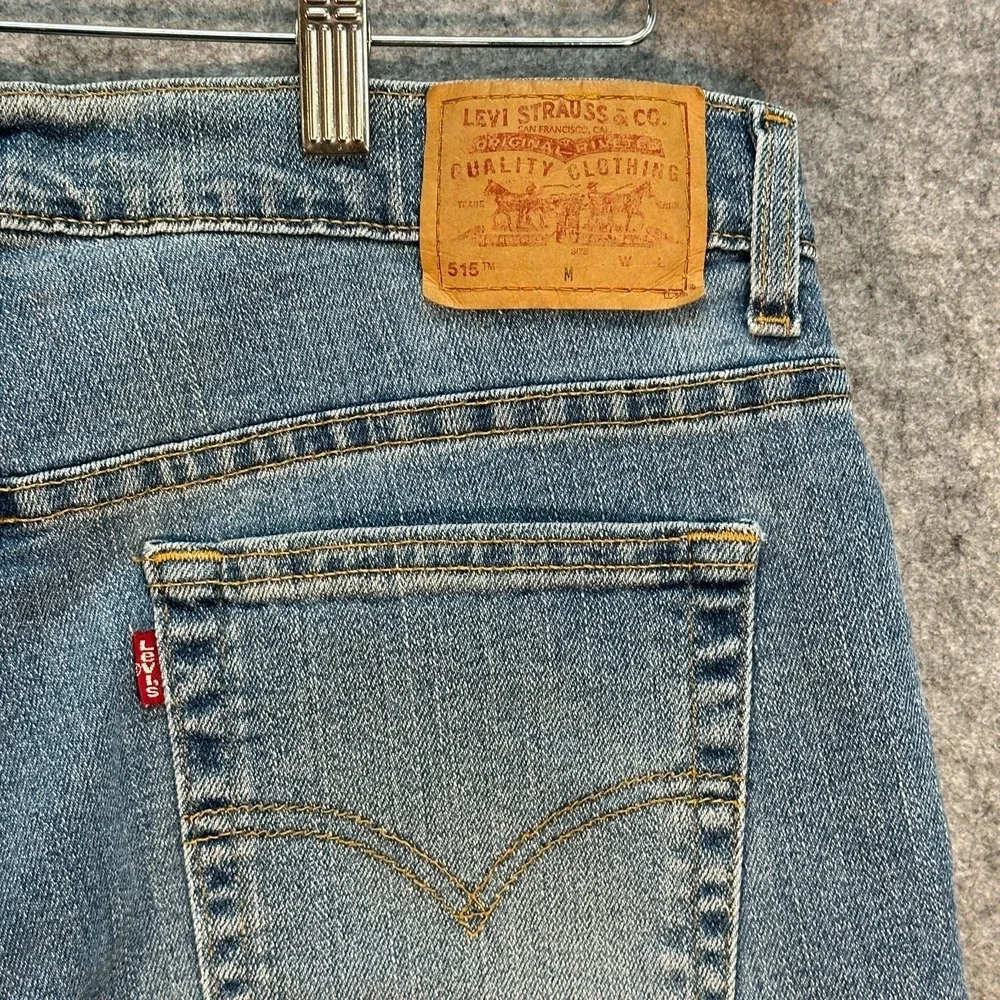Vintage Levis 515 Jeans Women Size 14 Mis M Blue Bootcut Lower Rise Made in USA - Picture 4 of 12